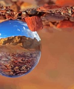 Glass Globe Desert Reflection Paint By Number
