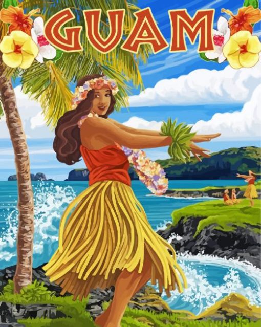 Guam Poster Paint By Number