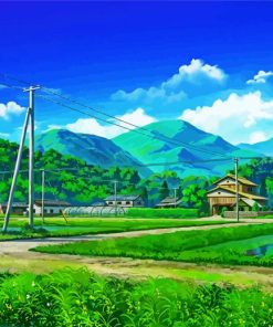 Japanese Countryside Anime Paint By Numbers