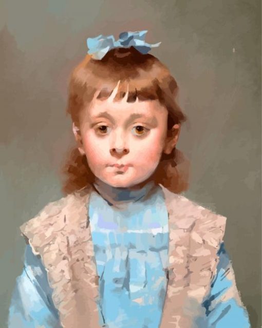 Little Girl Louise Abbema Paint By Number