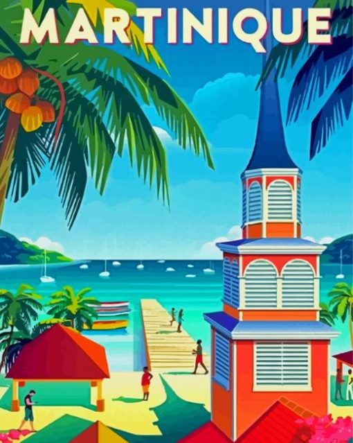 Martinique France Poster Paint By Number