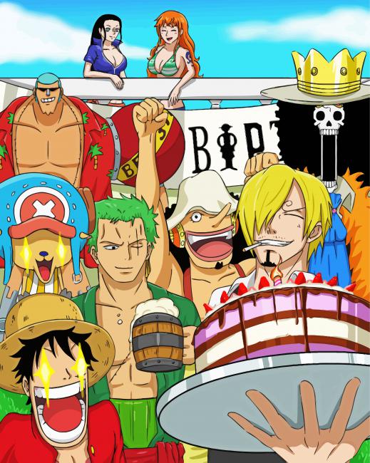Mugiwara One Piece Anime Paint By Number