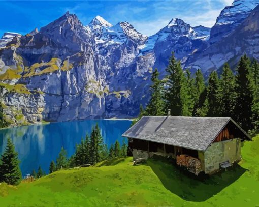 Nature Swiss Landscape Paint By Numbers