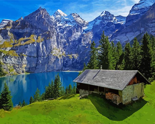 Nature Swiss Landscape Paint By Numbers