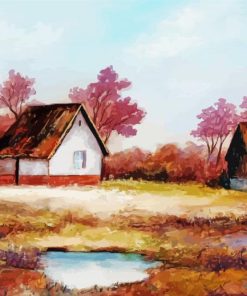 Old Farm House Art Paint By Number