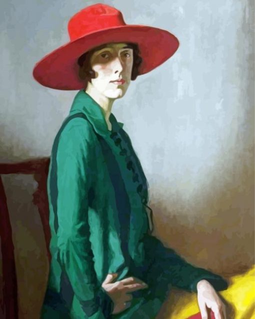 Red Hat Lady Paint By Numbers