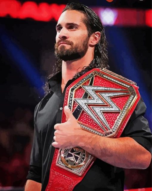 Seth Rollins Wrestler Paint By Numbers