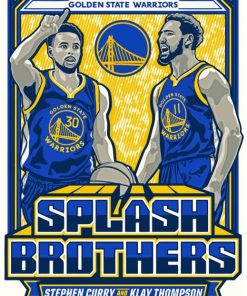 Splash Brothers Curry And Klay Thompson Paint By Numbers