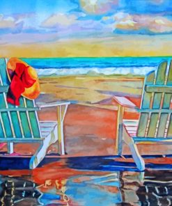 Summer Deck Chairs Art Paint By Numbers