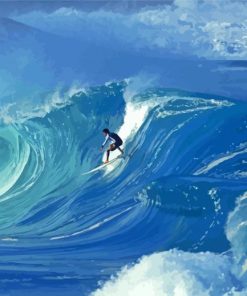 Surfing On Big Wave Paint By Numbers