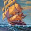 Tall Ship In The Ocean Paint By Numbers