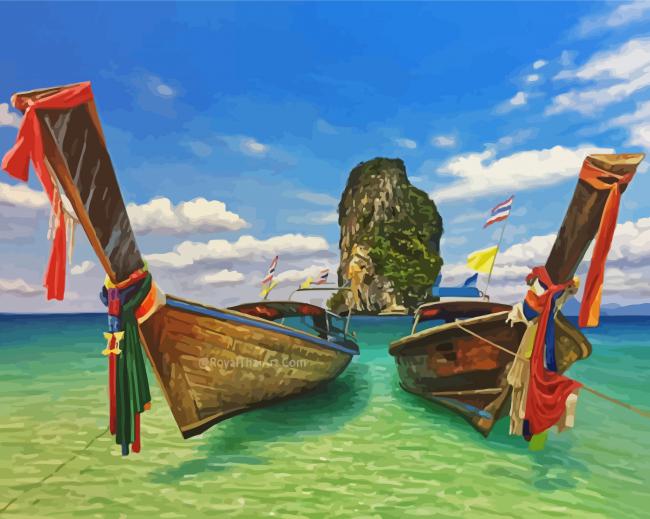 Thailand Boats Paint By Number