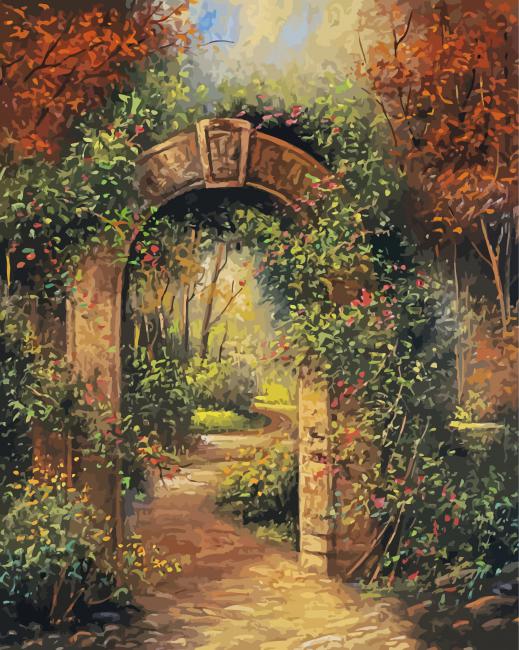 Vintage Garden Arch Paint By Numbers