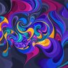 Abstract Colorful Waves Paint By Numbers