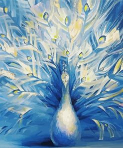 Abstract White Peacock Paint By Numbers