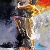 Abstract Ballroom Dancers Paint By Number