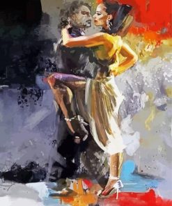 Abstract Ballroom Dancers Paint By Number
