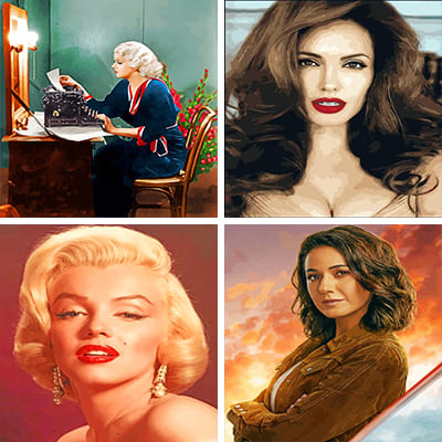 Actresses paint by number