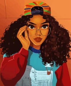 African American Girl Art Paint By Number