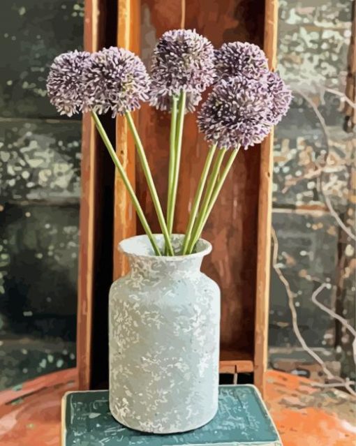 Allium Vase Paint By Numbers