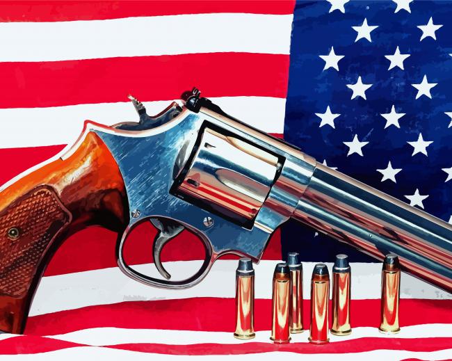 American Gun Paint By Numbers