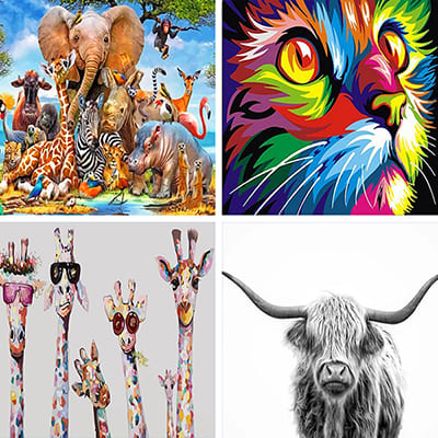 Animal paint by numbers
