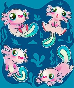 Baby Axolotl Paint By Numbers