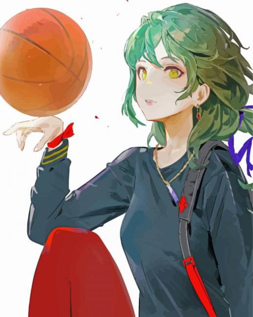Basketball Anime Girl Paint By Numbers
