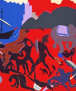 Battle With Cicones By Romare Bearden Paint By Numbers