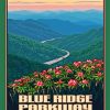 Blue Ridge Mountains Poster Art Paint By Numbers
