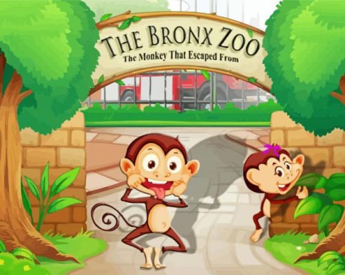 Bronx Zoo Cartoon Paint By Numbers