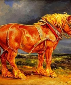 Brown Draft Horse Paint By Numbers
