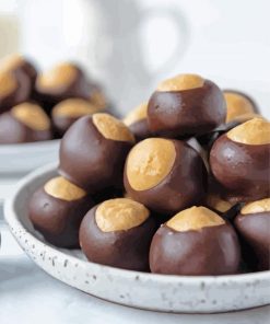 Buckeyes With Chocolate Paint By Numbers
