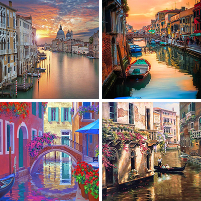 Canals paint by numbers