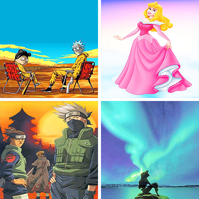 Cartoon and Animation paint by numbers