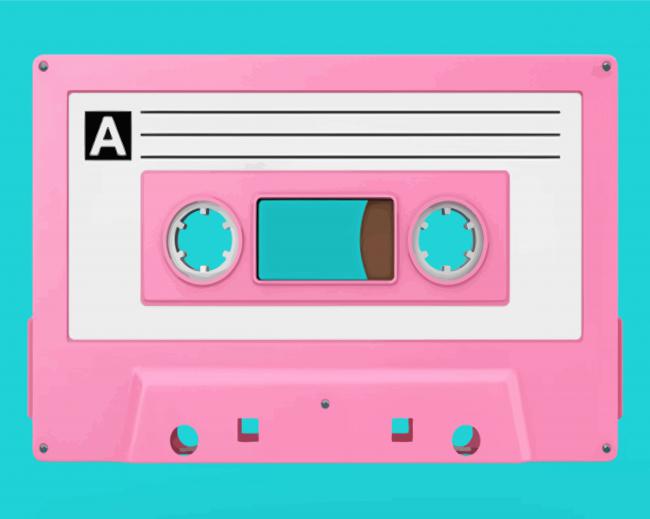 Cassette Tape Illustration Paint By Numbers
