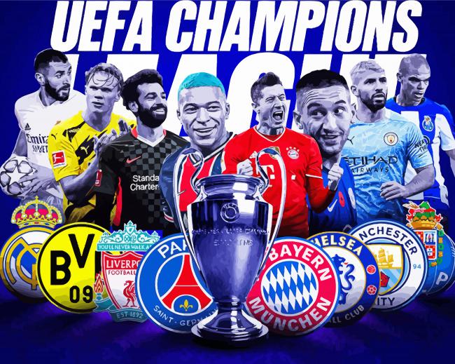 Champions League Poster Paint By Numbers - Paint By Numbers