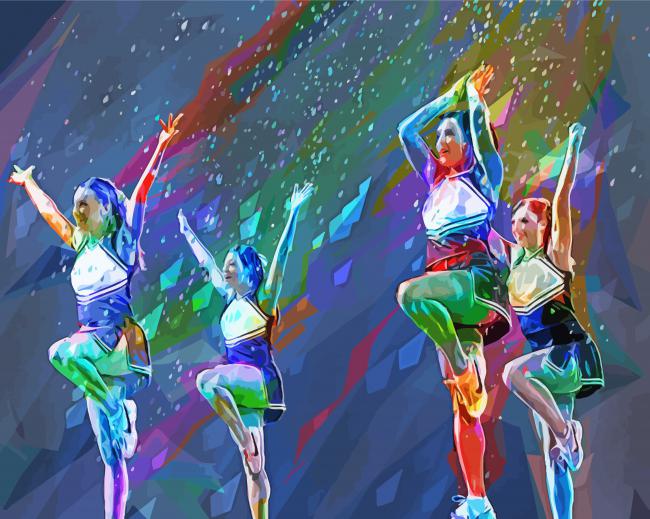 Cheerleaders Pop Art Paint By Numbers