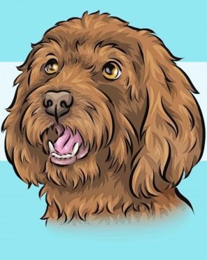 Chocolate Cockapoo Art Paint By Numbers
