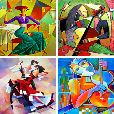 Cubism paint by numbers