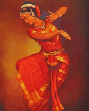 Dancing Indian Woman Art Paint By Numbers