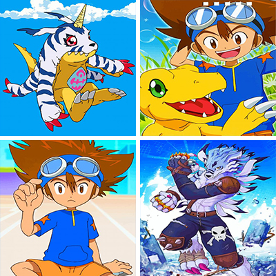 digimon paint by numbers