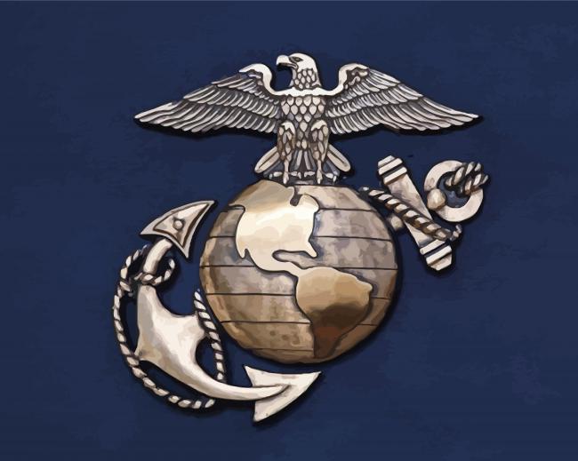Eagle Globe And Anchor Us Marine Corps Paint By Numbers