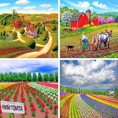 Farmlands paint by numbers