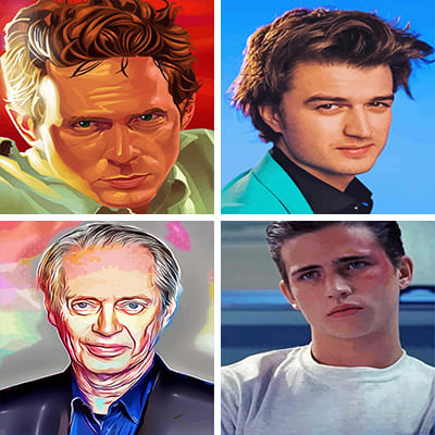 Film Actors paint by numbers