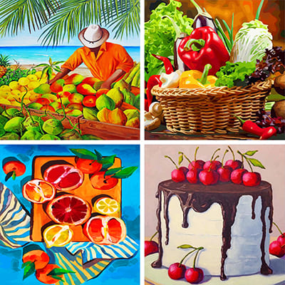 Food paint by numbers
