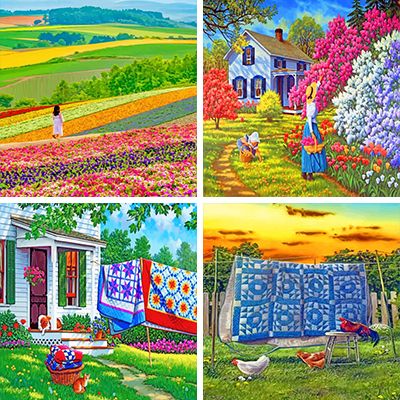 Gardens paint by numbers 