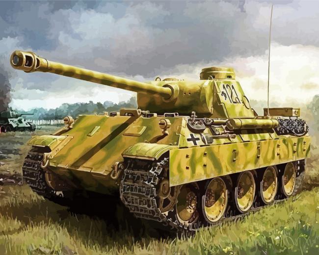 German Tank Art Paint By Numbers