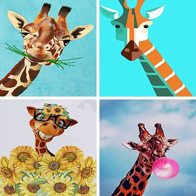 giraffes paint by numbers