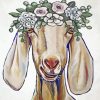 Goat With Flowers Paint By Numbers